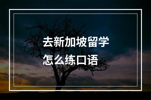 去新加坡留学怎么练口语