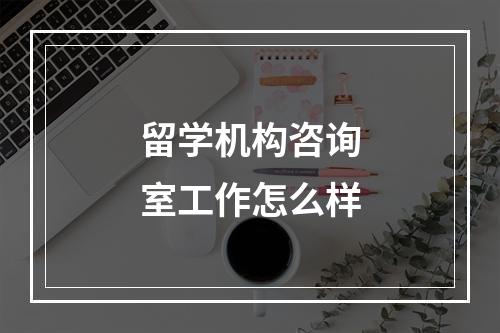 留学机构咨询室工作怎么样