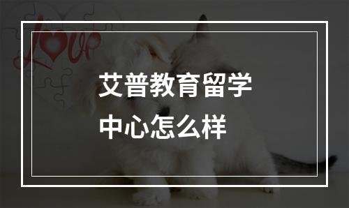 艾普教育留学中心怎么样