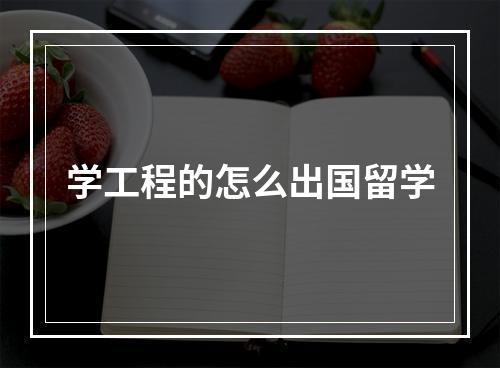 学工程的怎么出国留学