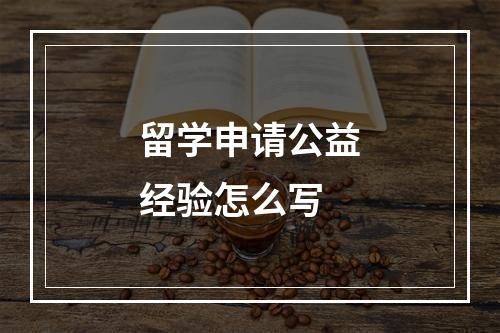 留学申请公益经验怎么写