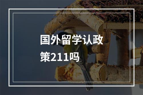 国外留学认政策211吗