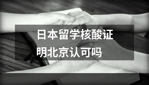 日本留学核酸证明北京认可吗