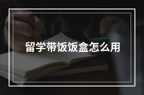 留学带饭饭盒怎么用