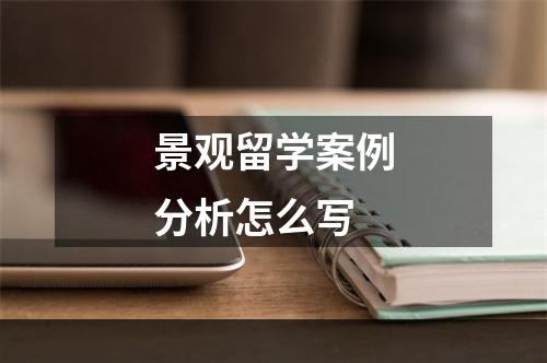 景观留学案例分析怎么写