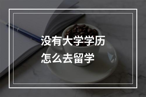 没有大学学历怎么去留学