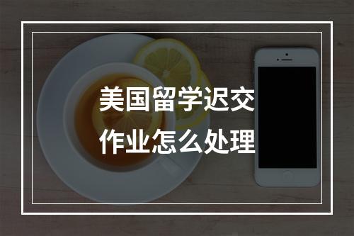 美国留学迟交作业怎么处理