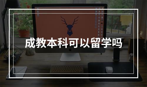 成教本科可以留学吗