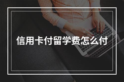 信用卡付留学费怎么付