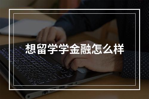 想留学学金融怎么样