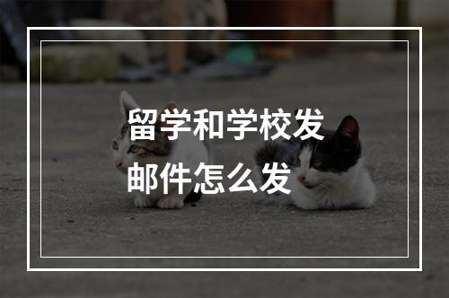 留学和学校发邮件怎么发