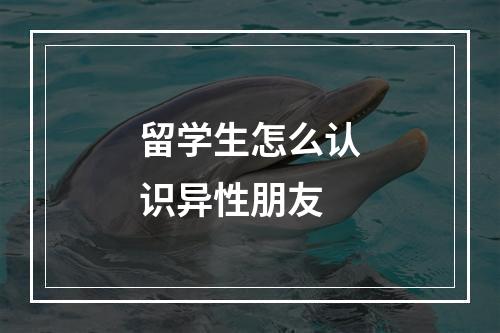 留学生怎么认识异性朋友