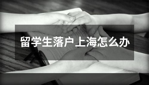 留学生落户上海怎么办