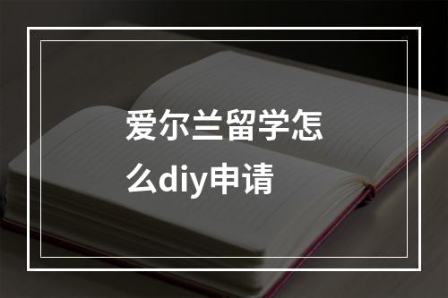 爱尔兰留学怎么diy申请