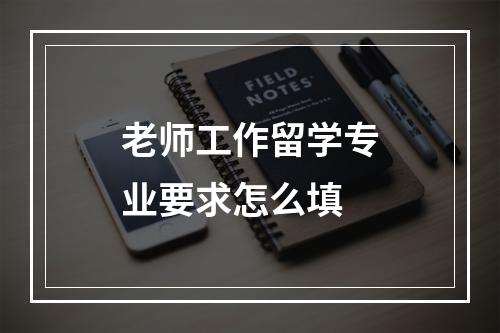 老师工作留学专业要求怎么填