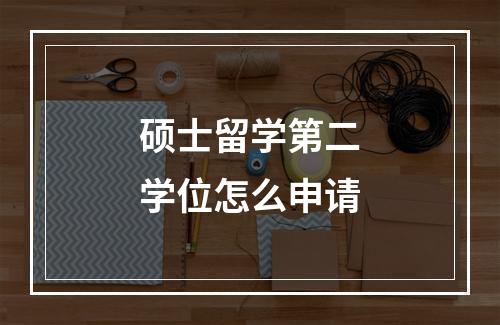 硕士留学第二学位怎么申请