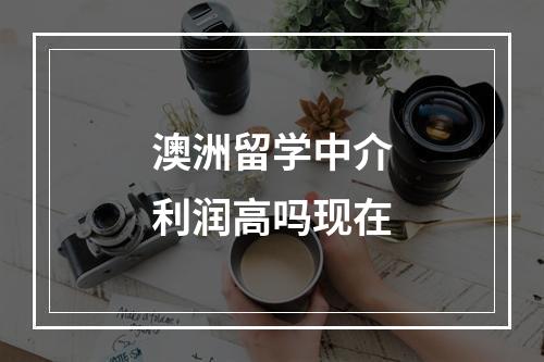 澳洲留学中介利润高吗现在