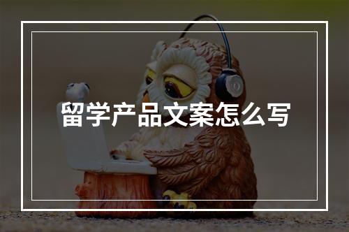 留学产品文案怎么写