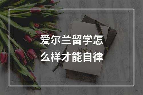 爱尔兰留学怎么样才能自律