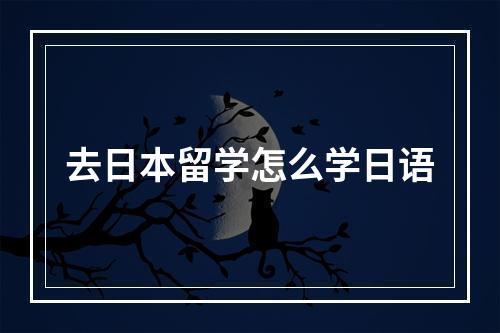 去日本留学怎么学日语