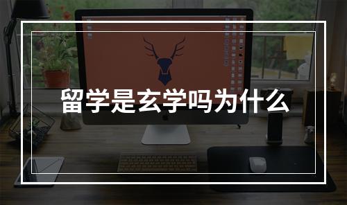 留学是玄学吗为什么