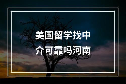 美国留学找中介可靠吗河南