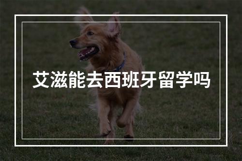 艾滋能去西班牙留学吗