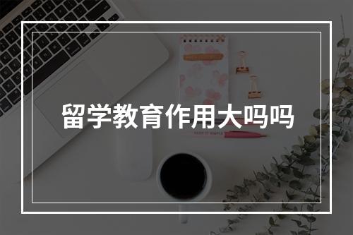 留学教育作用大吗吗