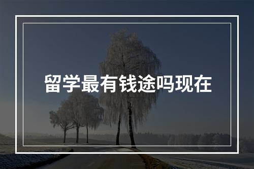 留学最有钱途吗现在