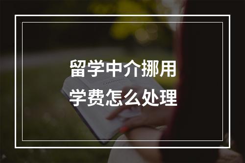 留学中介挪用学费怎么处理