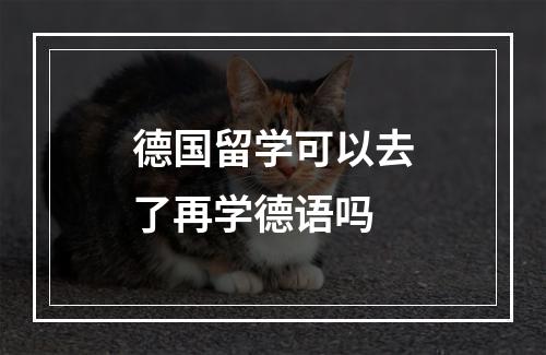 德国留学可以去了再学德语吗