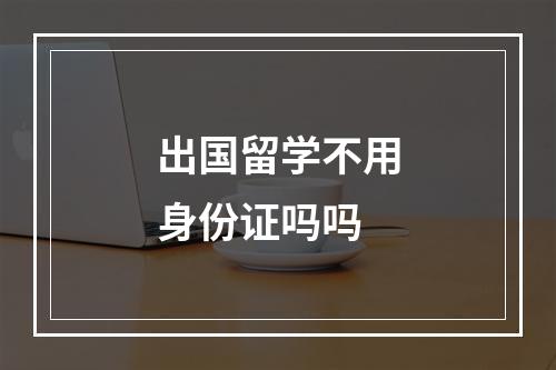 出国留学不用身份证吗吗