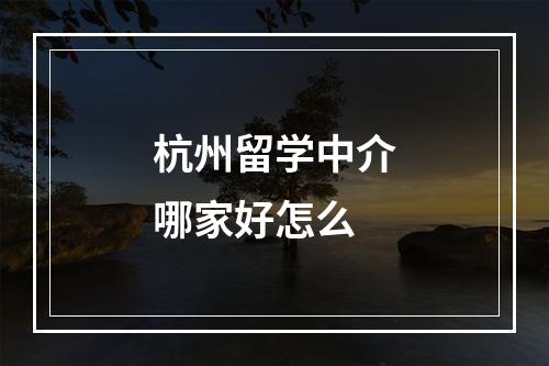 杭州留学中介哪家好怎么