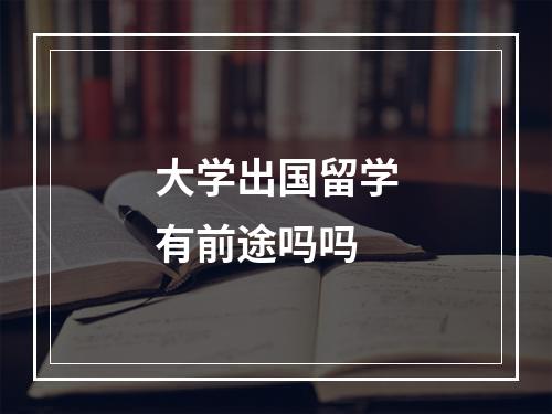 大学出国留学有前途吗吗