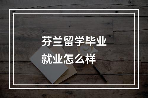 芬兰留学毕业就业怎么样