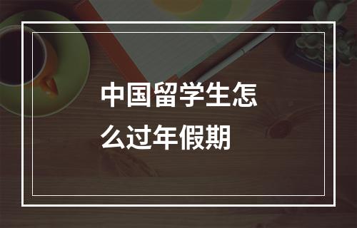 中国留学生怎么过年假期