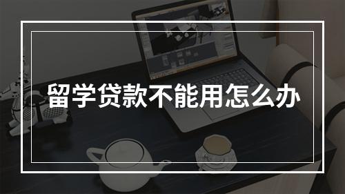 留学贷款不能用怎么办