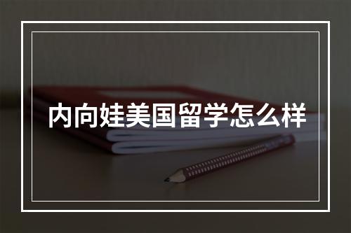 内向娃美国留学怎么样