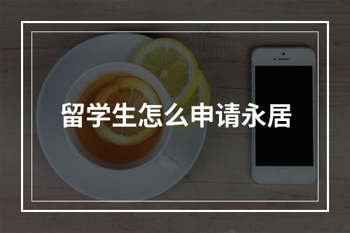 留学生怎么申请永居