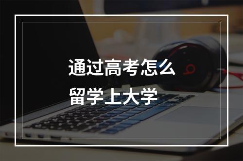 通过高考怎么留学上大学