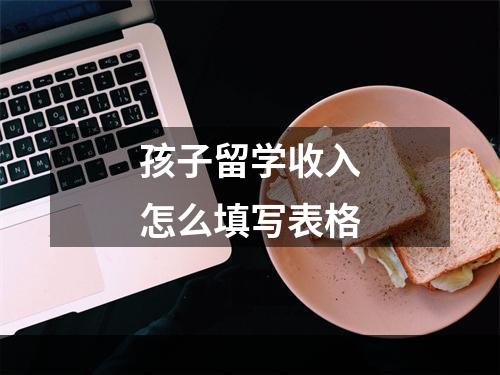 孩子留学收入怎么填写表格