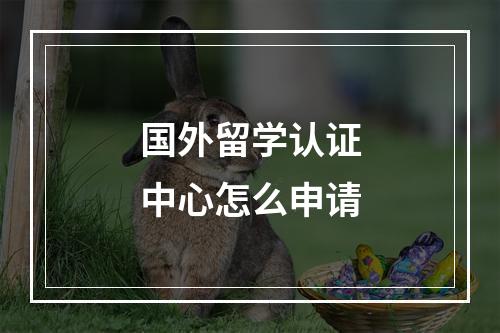 国外留学认证中心怎么申请