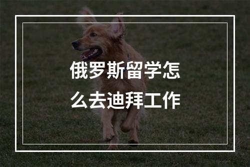 俄罗斯留学怎么去迪拜工作