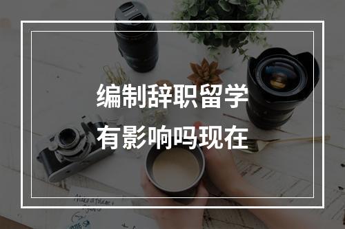 编制辞职留学有影响吗现在