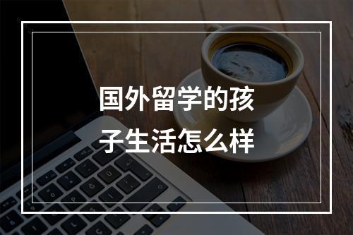 国外留学的孩子生活怎么样