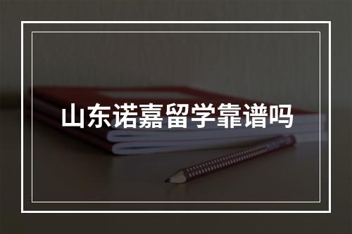 山东诺嘉留学靠谱吗