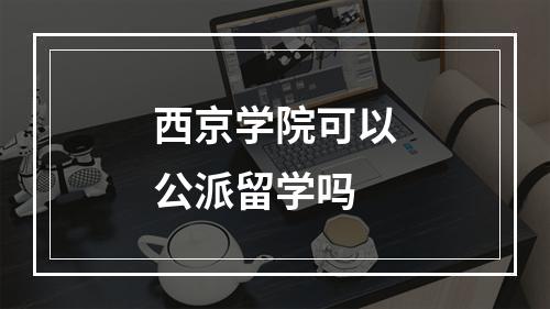 西京学院可以公派留学吗