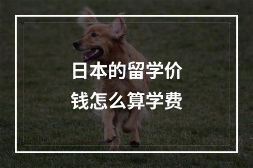 日本的留学价钱怎么算学费