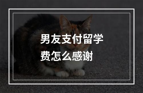 男友支付留学费怎么感谢