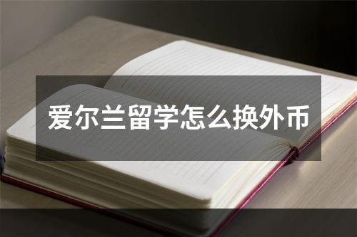 爱尔兰留学怎么换外币